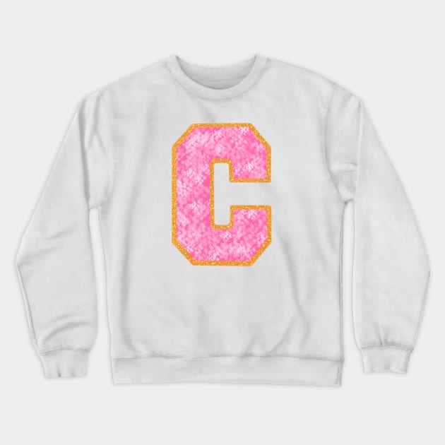 Preppy Pink C Crewneck Sweatshirt by Smilla